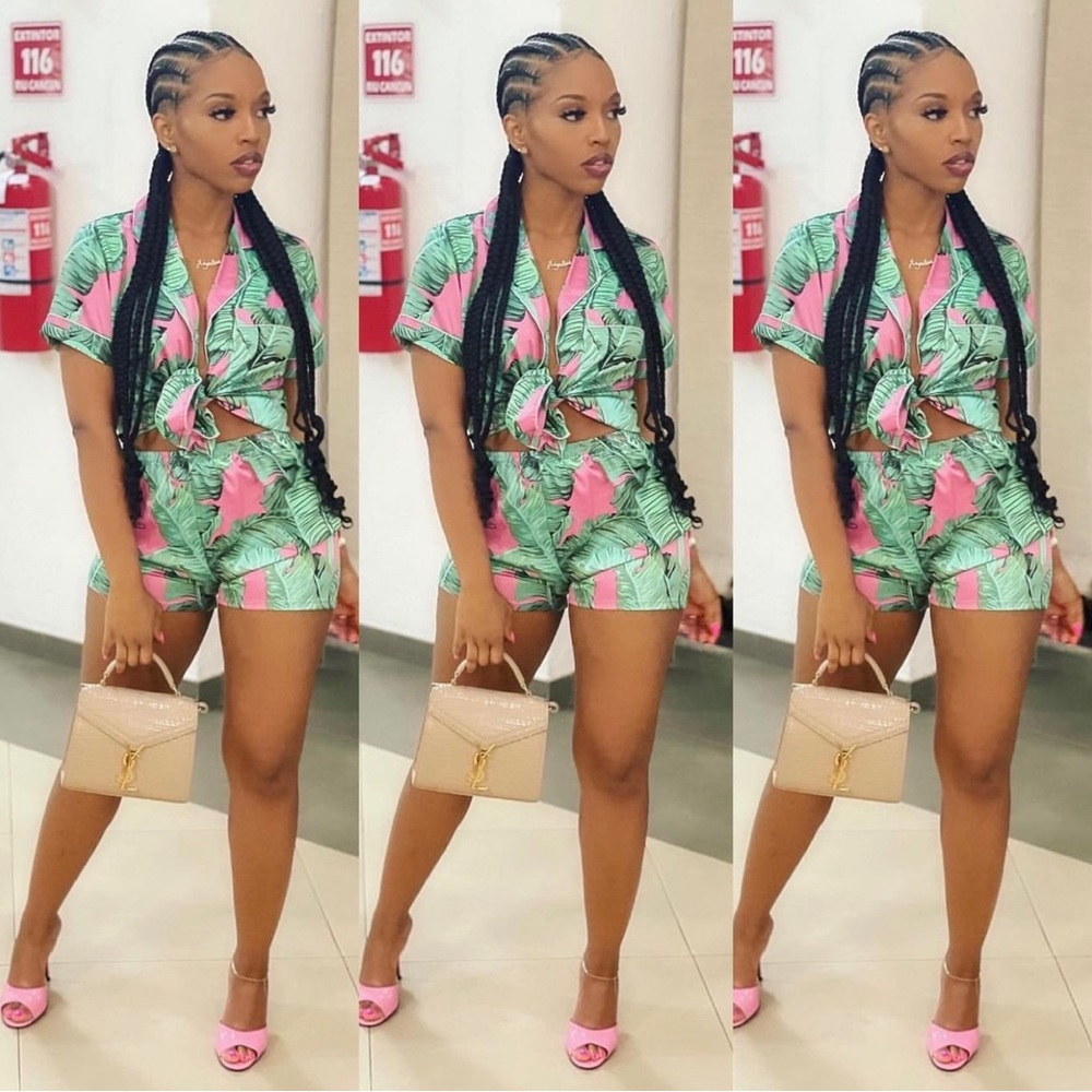 2 PIECE TROPICAL SET